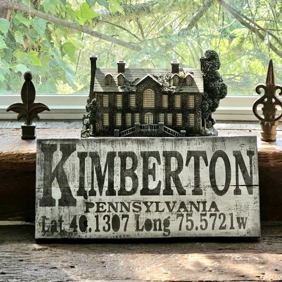 KIMBERTON, PA RUSTIC WOOD TOWN SIGN - Picture 1 of 4